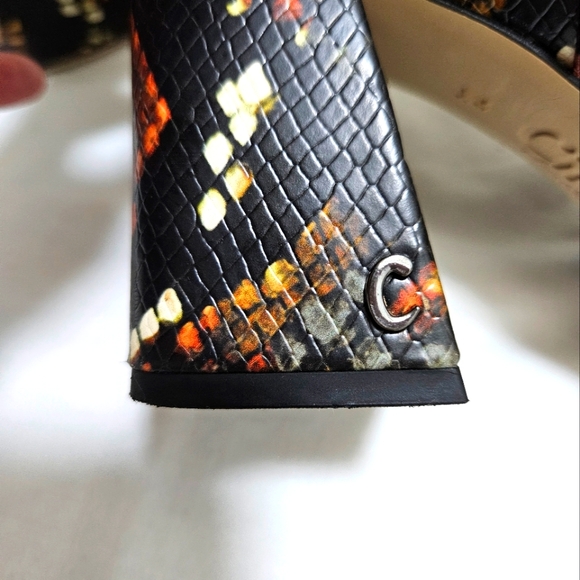 Circus By Sam Edelmam Kate Women's Snake Skin Tone Block Ankle Boots Size 7.5 - Picture 7 of 10